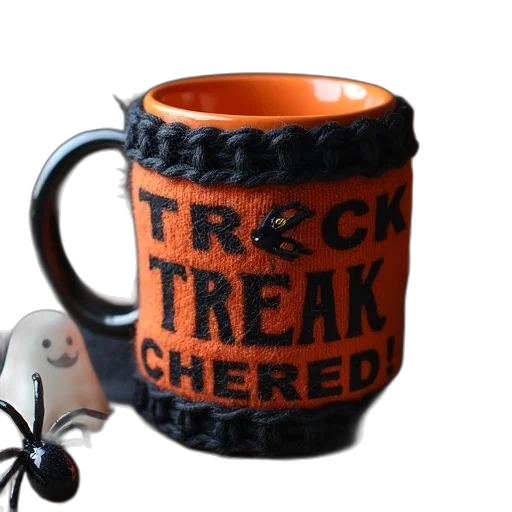 trick, treat, halloween, mug transparent PNG cut-out