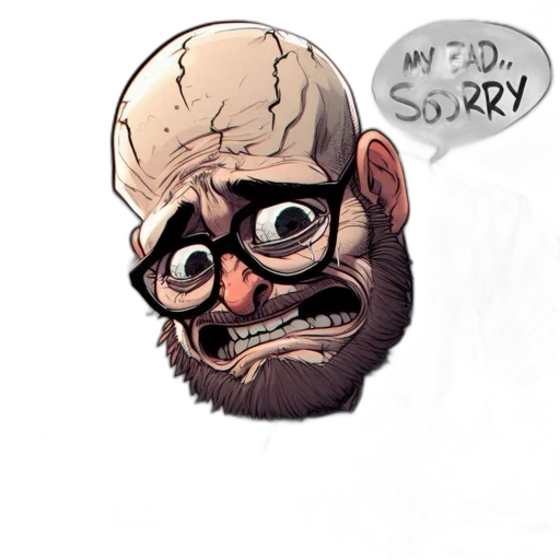 face, mask, creature, staff, concept art, comic book art, cartoon, 3d render transparent PNG cut-out