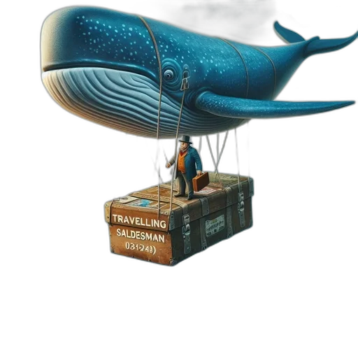 hat, concept art, 3d render, fantasy art, underwater, enormous, blue, whale transparent PNG cut-out