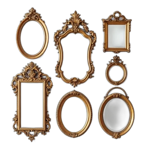 jewelry, furniture, crown, face, earth tones, collection, various, antique-style transparent PNG cut-out