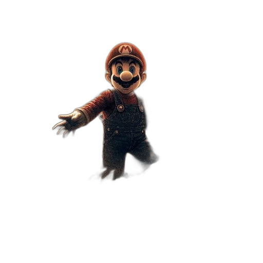 creature, animal, robot, hat, 3d render, pixel art, concept art, cartoon transparent PNG cut-out