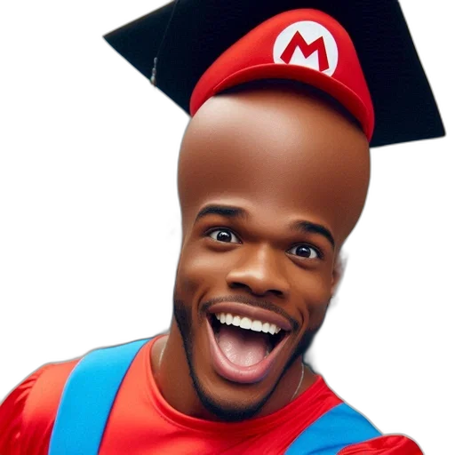 hat, face, hair, crown, 3d render, concept art, photorealistic, cartoon transparent PNG cut-out