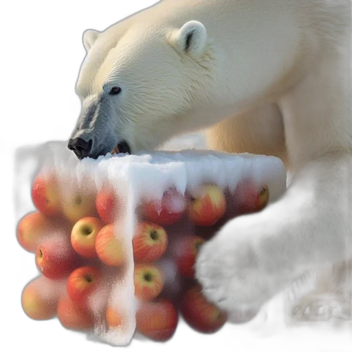 food, animal, creature, concept art, photorealistic, 3d render, watercolor, snow transparent PNG cut-out