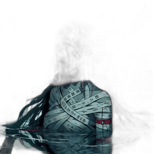jacket, mask, robot, weapon, concept art, comic book art, photorealistic, cyberpunk transparent PNG cut-out