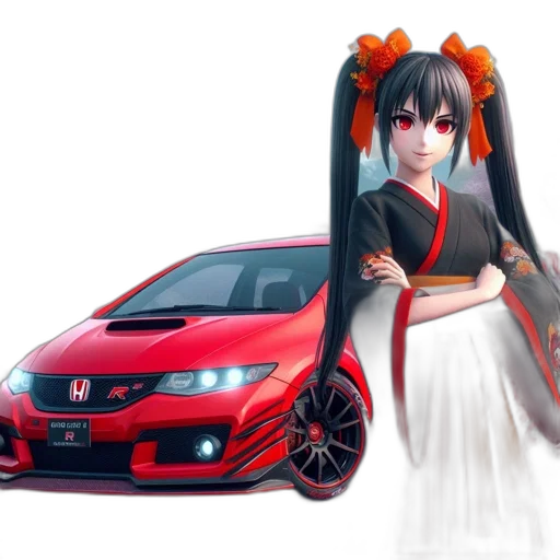 car, anime, concept art, 3d render, photorealistic, red, image, displays transparent PNG cut-out