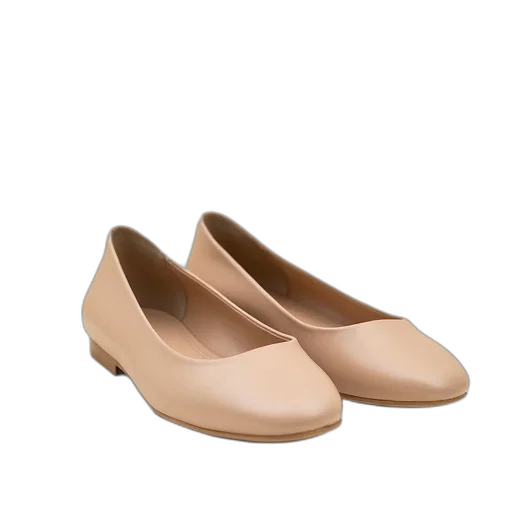shoes, earth tones, pair, beige, ballet, flats, smooth, shiny transparent PNG cut-out