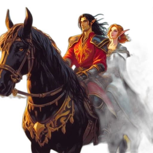 fantasy art, concept art, comic book art, photorealistic, fire, red, golden, two transparent PNG cut-out