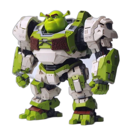 robot, weapon, 3d render, concept art, pixel art, photorealistic, green, image transparent PNG cut-out