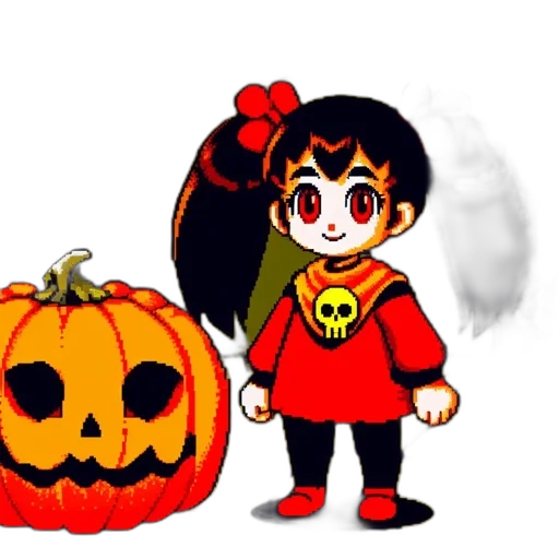 pixel art, cartoon, concept art, anime, red, monochrome, dark, snapshot transparent PNG cut-out
