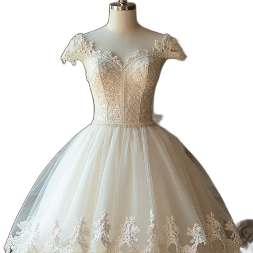 dress, crown, 3d render, photorealistic transparent PNG cut-out