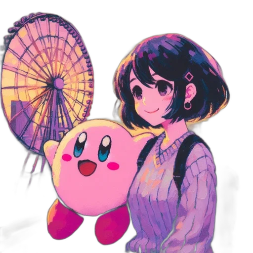 umbrella, dress, weapon, staff, watercolor, concept art, pixel art, vaporwave transparent PNG cut-out