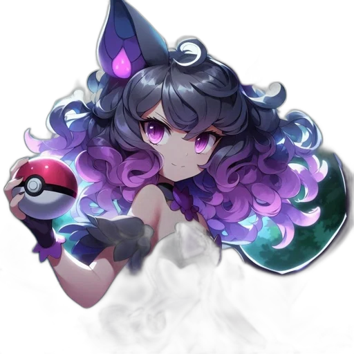 staff, mask, creature, hair, fantasy art, pixel art, anime, concept art transparent PNG cut-out