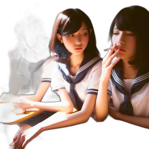 face, photorealistic, anime, concept art, 3d render, neon lights, outer space, fire transparent PNG cut-out