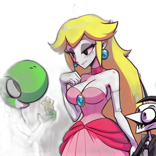 dress, crown, concept art, pixel art, cartoon, watercolor, monochrome, green transparent PNG cut-out