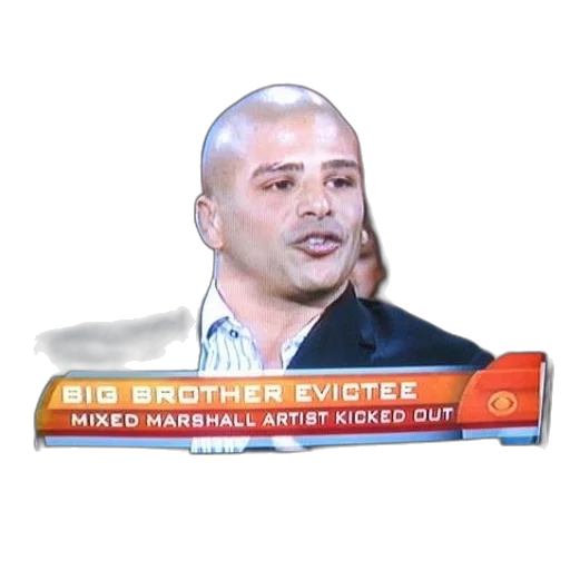 jacket, staff, hair, face, photorealistic, bald, man, television transparent PNG cut-out