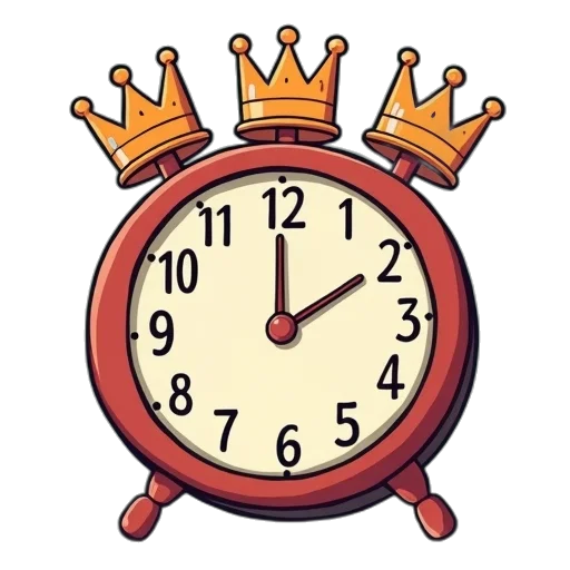 crown, 3d render, photorealistic, cartoon, clock, three, crowns transparent PNG cut-out