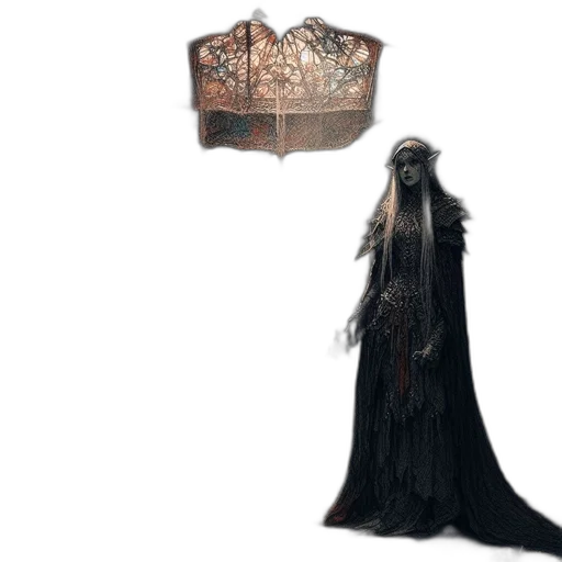sword, mask, staff, weapon, concept art, fantasy art, 3d render, dark transparent PNG cut-out