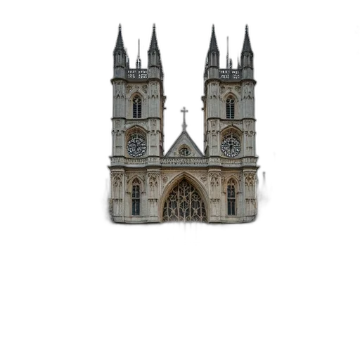 building, crown, staff, 3d render transparent PNG cut-out