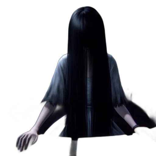 hair, dress, creature, mask, concept art, 3d render, anime, fantasy art transparent PNG cut-out