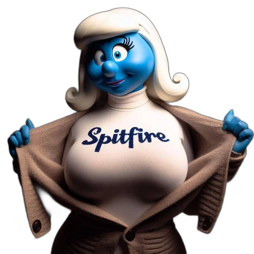staff, jacket, dress, robot, 3d render, female, smurf, wearing transparent PNG cut-out