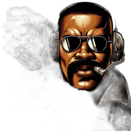 comic book art, concept art, photorealistic, cartoon, individual, wears, sunglasses, headphones transparent PNG cut-out