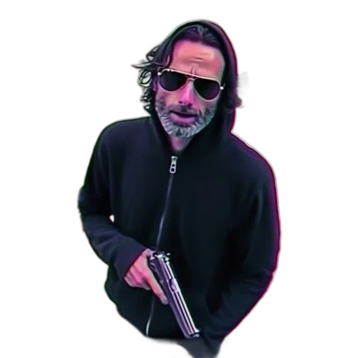 jacket, weapon, staff, animal, pixel art, cartoon, concept art, photorealistic transparent PNG cut-out