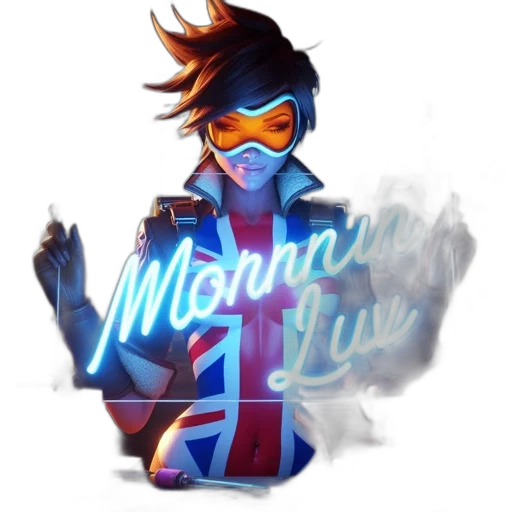 concept art, cyberpunk, fantasy art, vaporwave, neon lights, character, british, flag transparent PNG cut-out