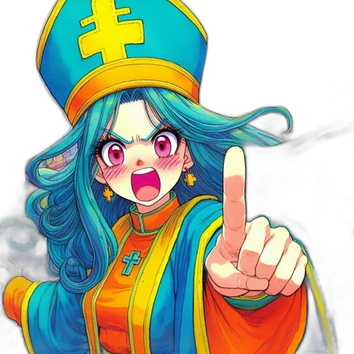 staff, anime, concept art, pixel art, cartoon, blue, colorful, animated transparent PNG cut-out