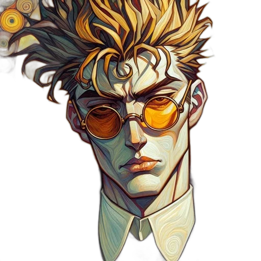 staff, mask, face, jacket, concept art, pixel art, cyberpunk, comic book art transparent PNG cut-out