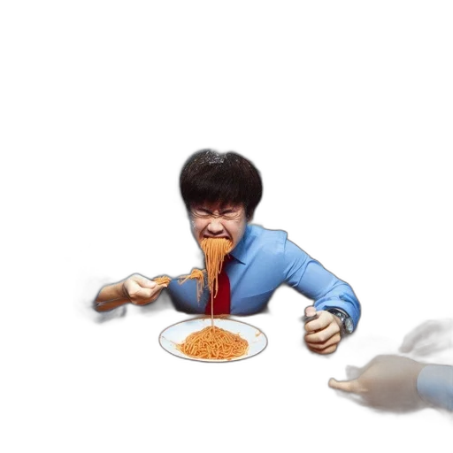food, hair, animal, pixel art, concept art, 3d render, photorealistic, man transparent PNG cut-out