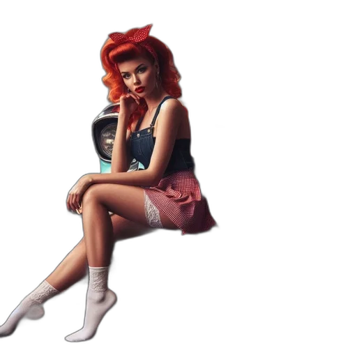 dress, shoes, concept art, pixel art, 3d render, photorealistic, woman, retro transparent PNG cut-out