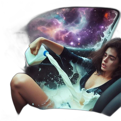 car, dress, fantasy art, vaporwave, concept art, cyberpunk, outer space, underwater transparent PNG cut-out