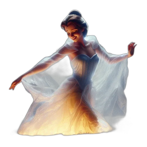 dress, concept art, photorealistic, 3d render, fantasy art, fire, woman, depicted transparent PNG cut-out
