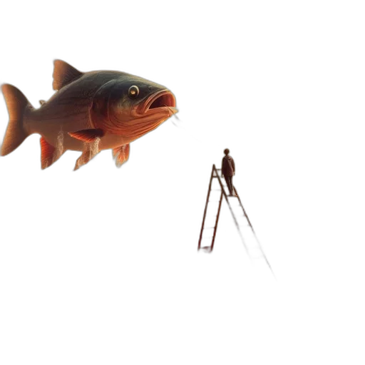 animal, staff, weapon, creature, 3d render, photorealistic, concept art, underwater transparent PNG cut-out