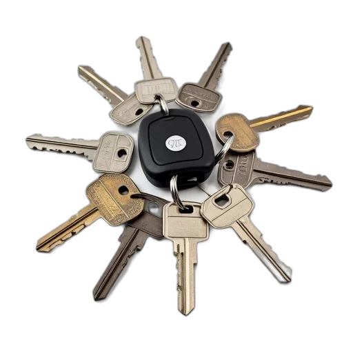 jewelry, weapon, collection, various, keys, car, key, fob transparent PNG cut-out
