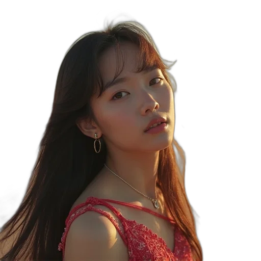 face, dress, photorealistic, red, tae, yel, ᄌ차혀알, hangul transparent PNG cut-out