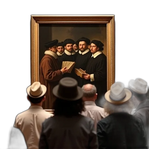 staff, face, hat, jacket, oil painting, concept art, photorealistic, 3d render transparent PNG cut-out