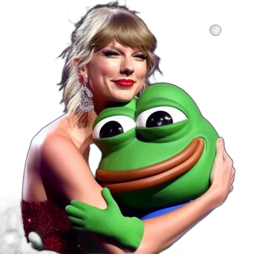animal, creature, dress, photorealistic, woman, hugs, pepe, frog transparent PNG cut-out