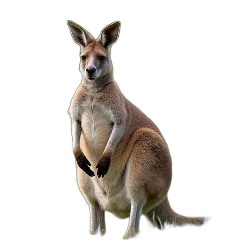 animal, creature, staff, hat, photorealistic, concept art, 3d render, kangaroo transparent PNG cut-out