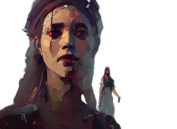 face, mask, concept art, comic book art transparent PNG cut-out