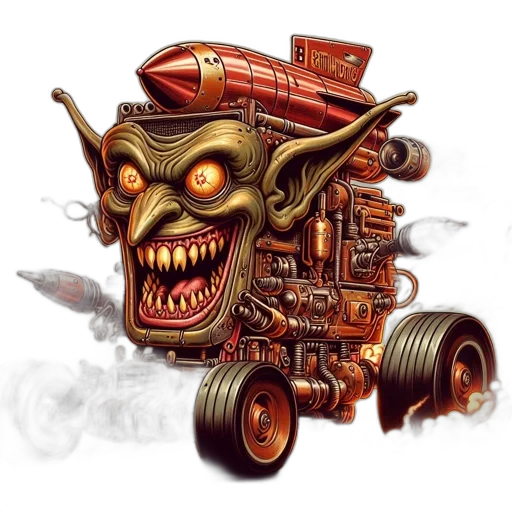 robot, car, concept art, fantasy art, photorealistic, comic book art, anthropomorphic, vehicle transparent PNG cut-out