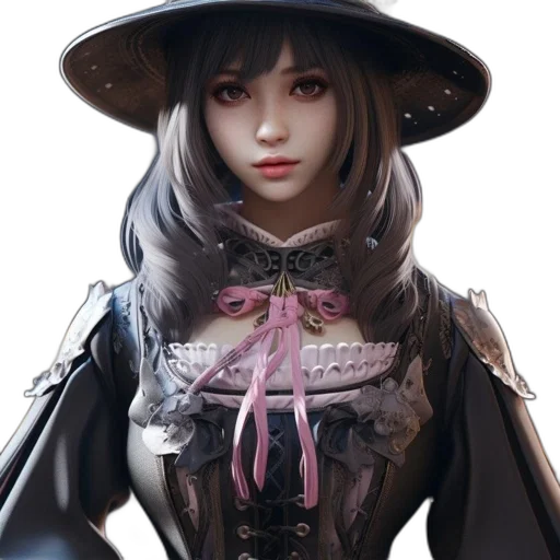 hat, face, staff, crown, fantasy art, concept art, photorealistic, 3d render transparent PNG cut-out