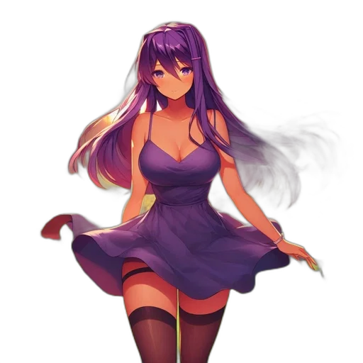 dress, staff, weapon, umbrella, anime, pixel art, fantasy art, concept art transparent PNG cut-out