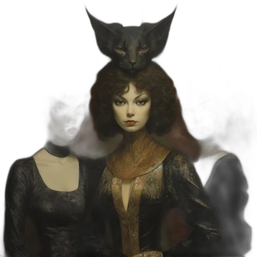 mask, fantasy art, concept art, photorealistic, oil painting, fog, fire, dark transparent PNG cut-out