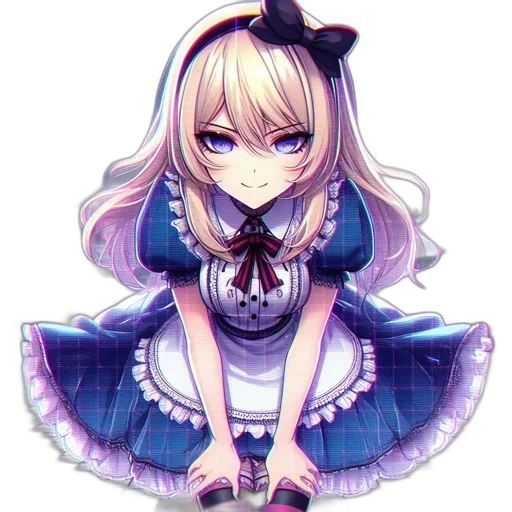 dress, staff, face, robot, pixel art, anime, concept art, fantasy art transparent PNG cut-out