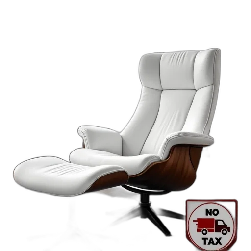 furniture, 3d render, photorealistic, concept art, modern, white, recliner, tufted transparent PNG cut-out