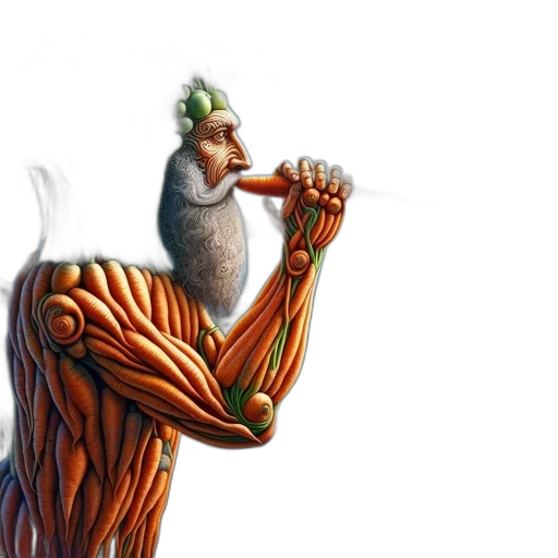 animal, creature, food, staff, concept art, 3d render, fantasy art, comic book art transparent PNG cut-out