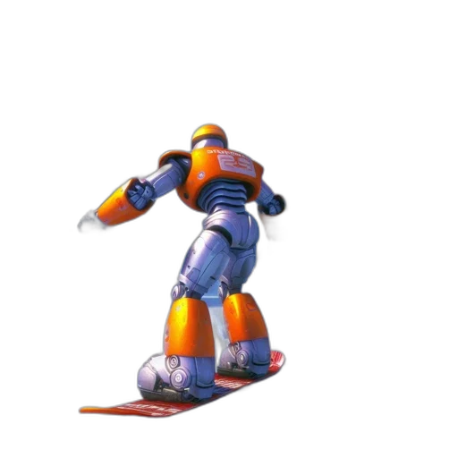 robot, weapon, 3d render, concept art, pixel art, vaporwave, blue, futuristic transparent PNG cut-out
