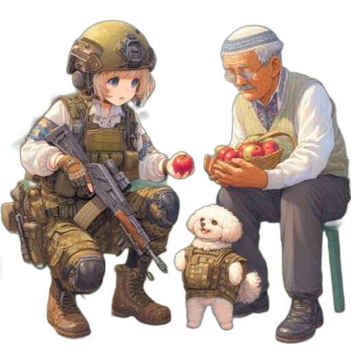 weapon, food, pixel art, concept art, watercolor, anime, red, young transparent PNG cut-out