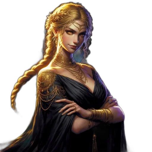 dress, staff, dragon, crown, fantasy art, concept art, pixel art, comic book art transparent PNG cut-out